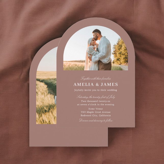 Invitación Boda de caligrafía elegante de fotografía artístic (Subido por el creador)