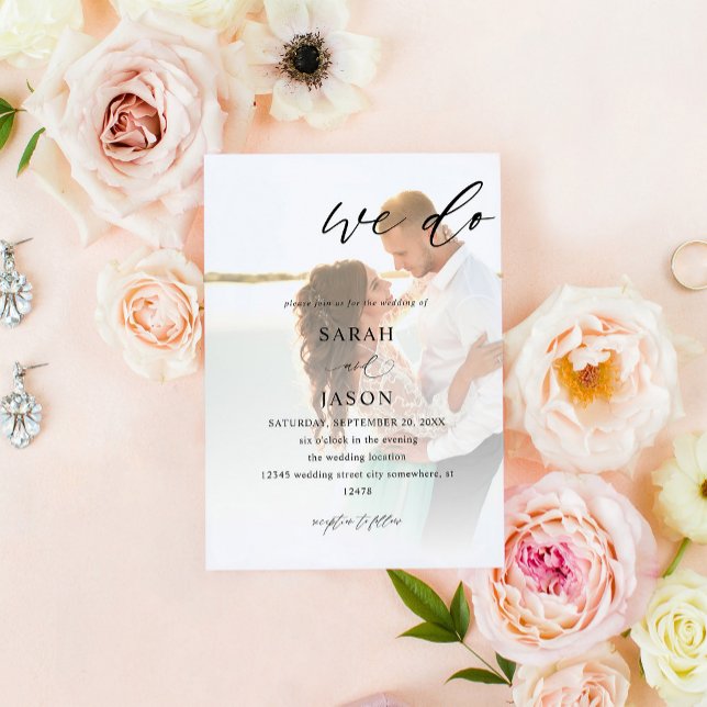 Invitación Boda de caligrafía fotográfica (Subido por el creador)