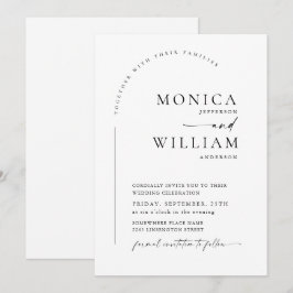 Invitación Boda de Caligrafía Minimalista Elegante