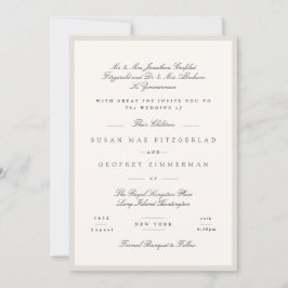 Invitación Boda de Caligrafía Minimalista Elegante