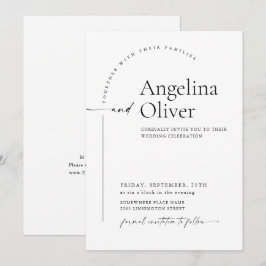 Invitación Boda de Caligrafía Minimalista Elegante