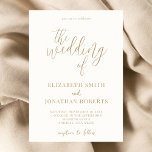 Invitación Boda de caligrafía Minimalista moderna<br><div class="desc">Invitación moderna de la caligrafía Minimalista a la boda. Simple y elegante escritura y mínima tipografía de diseño invitación a la boda.</div>