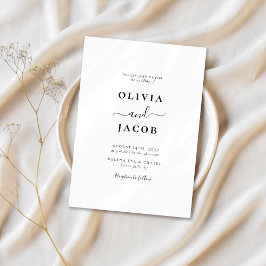 Invitación Boda de caligrafía Minimalista moderna