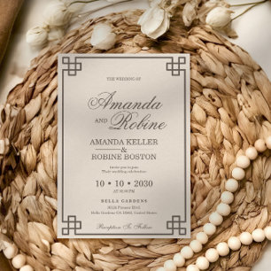 Invitación Boda de caligrafía Minimalista simple