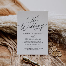 Invitación Boda de Caligrafía Moderna Elegante