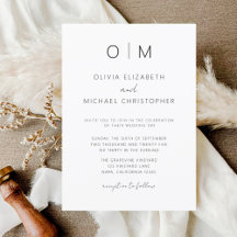 Boda de caligrafía moderna minimalista