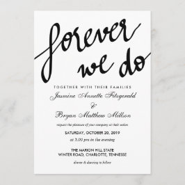Invitación Boda de caligrafía moderna para siempre