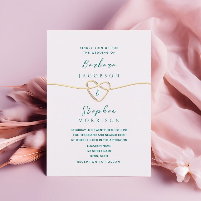 Invitación Boda de Caligrafía Moderna Verde (Subido por el creador)
