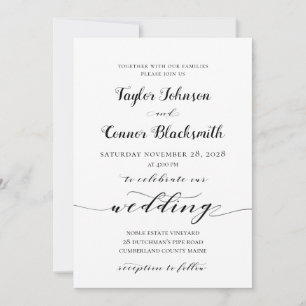 Invitación Boda de caligrafía rusa
