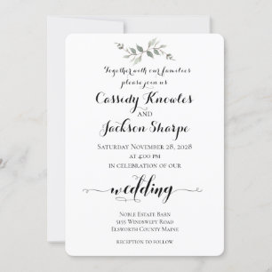 Invitación Boda de caligrafía Rustic Pen & Ink