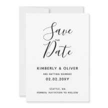 Boda de caligrafía simple y mínima en blanco y neg