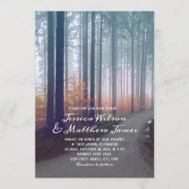 Invitación Boda de Camino de Granja de Bosques Rusos Fall Woo