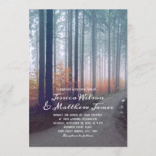 Invitación Boda de Camino de Granja de Bosques Rusos Fall Woo