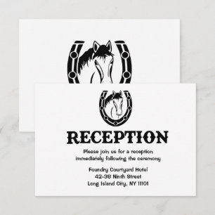 Invitación Boda de Campo con Caballos de Recepción Occidental