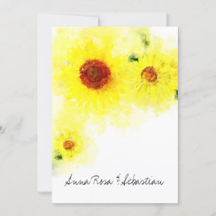 Invitación *~* Boda de campo de girasol ruso amarillo