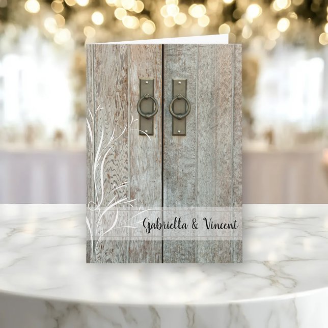 Invitación Boda de campo doble puerta de granero (Subido por el creador)