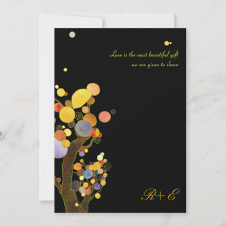 Invitación Boda de campo en árboles Art Nouveau