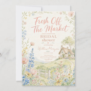 Invitación Boda de Campo en Cabaña con Flores Silvestres
