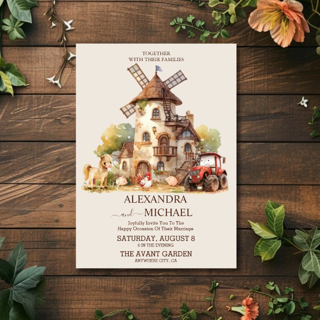 Invitación Boda de campo en fincas de campo (Subido por el creador)