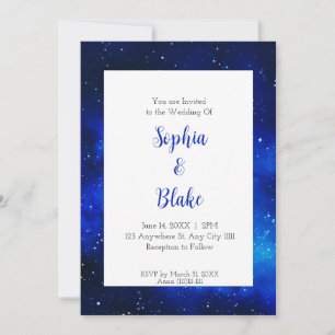 Invitación Boda de Campo Estelar de Medianoche