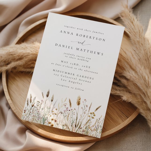 Invitación Boda de Campo Silvestre Rústica Boho (Subido por el creador)