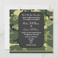 Boda de camuflaje militar verde