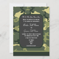 boda de camuflaje militar verde