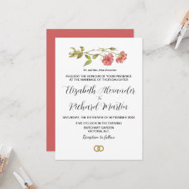 Invitación boda de canal rosa