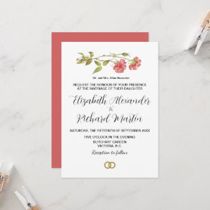 Invitación boda de canal rosa