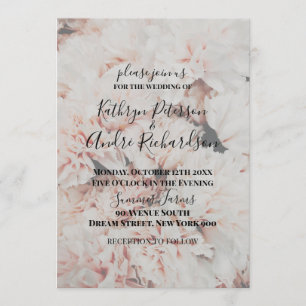 Invitación Boda de canal rosa claro