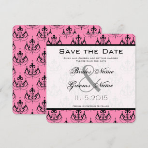 Invitación Boda de Candil Rosa Ahorre la Fecha