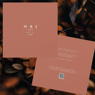 Invitación Boda de Canela Moderna y Simple y Elegante Cuadrad