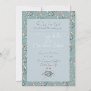 Invitación Boda de cangrejo acuarela