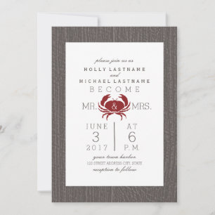 Invitación Boda de cangrejo ruso