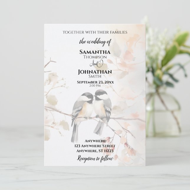 Invitación Boda de Carbonero  (Anverso de pie)