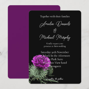 Invitación Boda de Cardo Púrpura