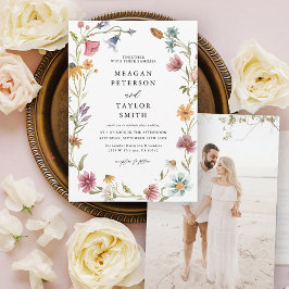 Invitación Boda de casamiento del jardín de flores silvestres