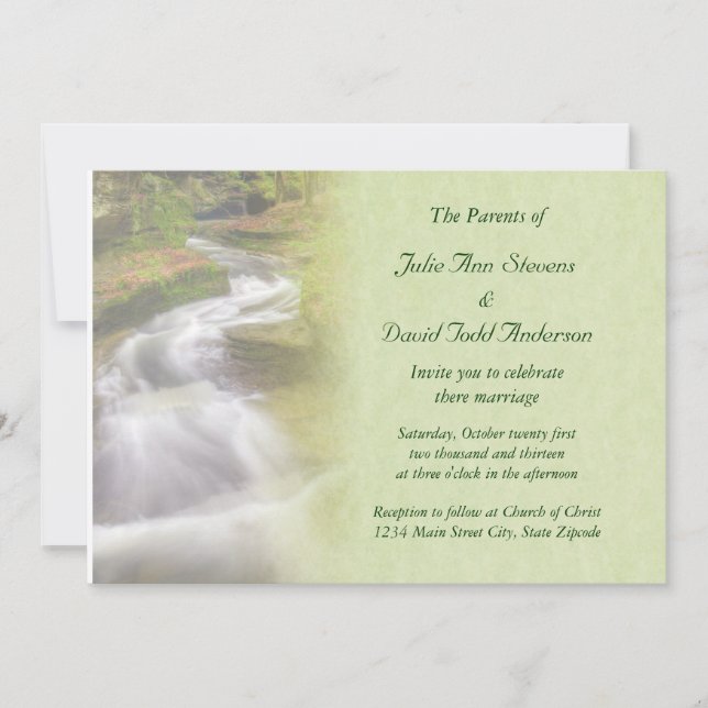 Invitación Boda de cascada (Anverso)