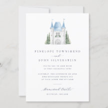 Boda de Castillo de Acuarela Romántica