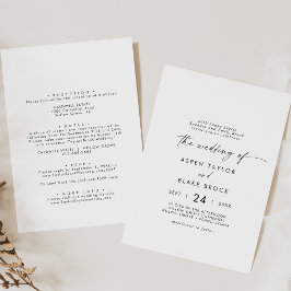 Invitación Boda de Casual Grooms de escritura moderna