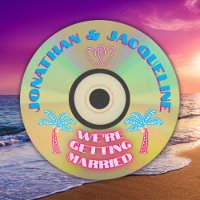 Boda de CD Retro 80 Music Tropical Neon Faux