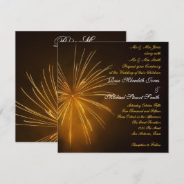 Invitación Boda de Celebración de Fuegos Artificiales