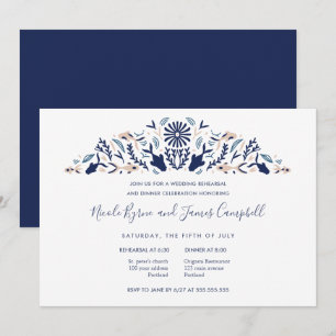 Invitación Boda de cena de ensayo japonés moderno de pescado