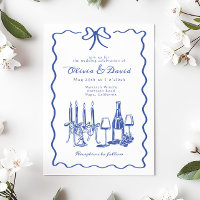 Boda De Cena Ilustrado Con Mano Brillante