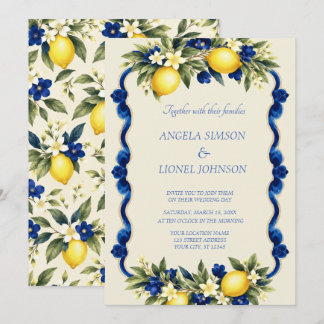 Invitación Boda de cerámica italiana de la costa de Amalfi