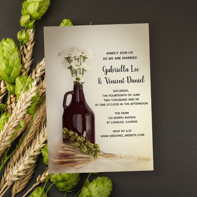 Invitación Boda de Cervecería de Productores, Hops y Daisies (Subido por el creador)
