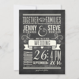 Invitación Boda de Chalkboard moderno