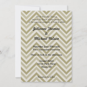 Invitación Boda de Chevron Brown and Cream