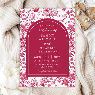 Invitación Boda de Chinoiserie Antigua Rosa