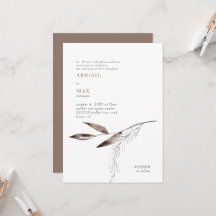 Boda de Chocolate con Hojas Modernas
